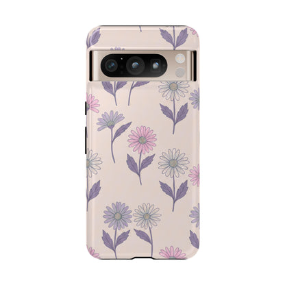 Pretty Pink & Purple Daisy Pattern Phone Case
