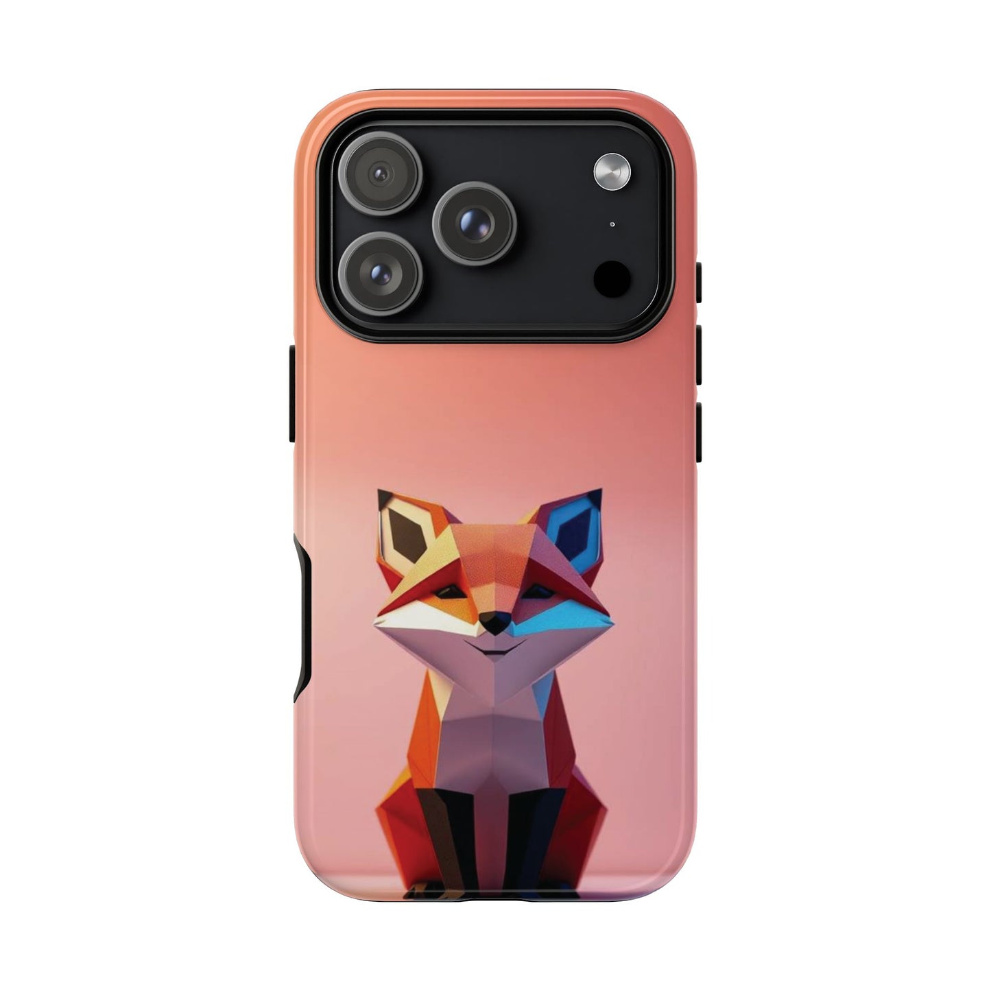 iPhone 17 Pro / Glossy Phone Case - Origami Fox Design Phone Case