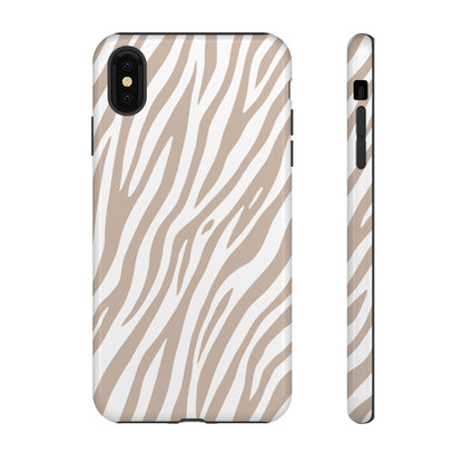 Oatmeal Tiger Print Phone Case