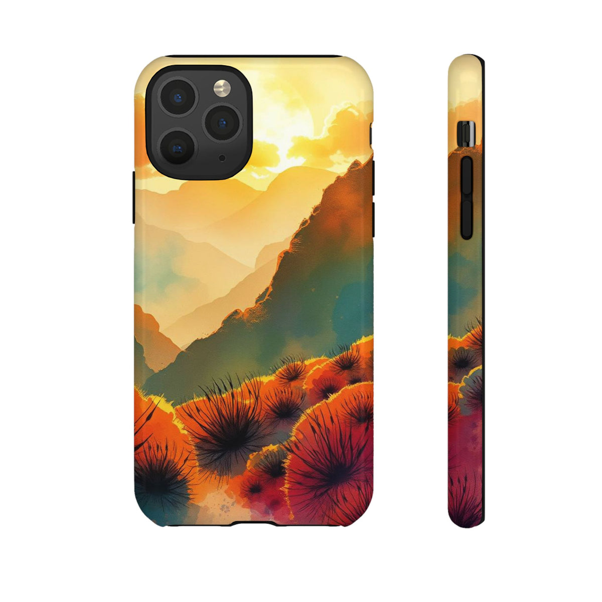 Ideallic Watercolour Sunset Design Phone Case - Multicolor Phone Case - iPhone 11 Pro / Glossy