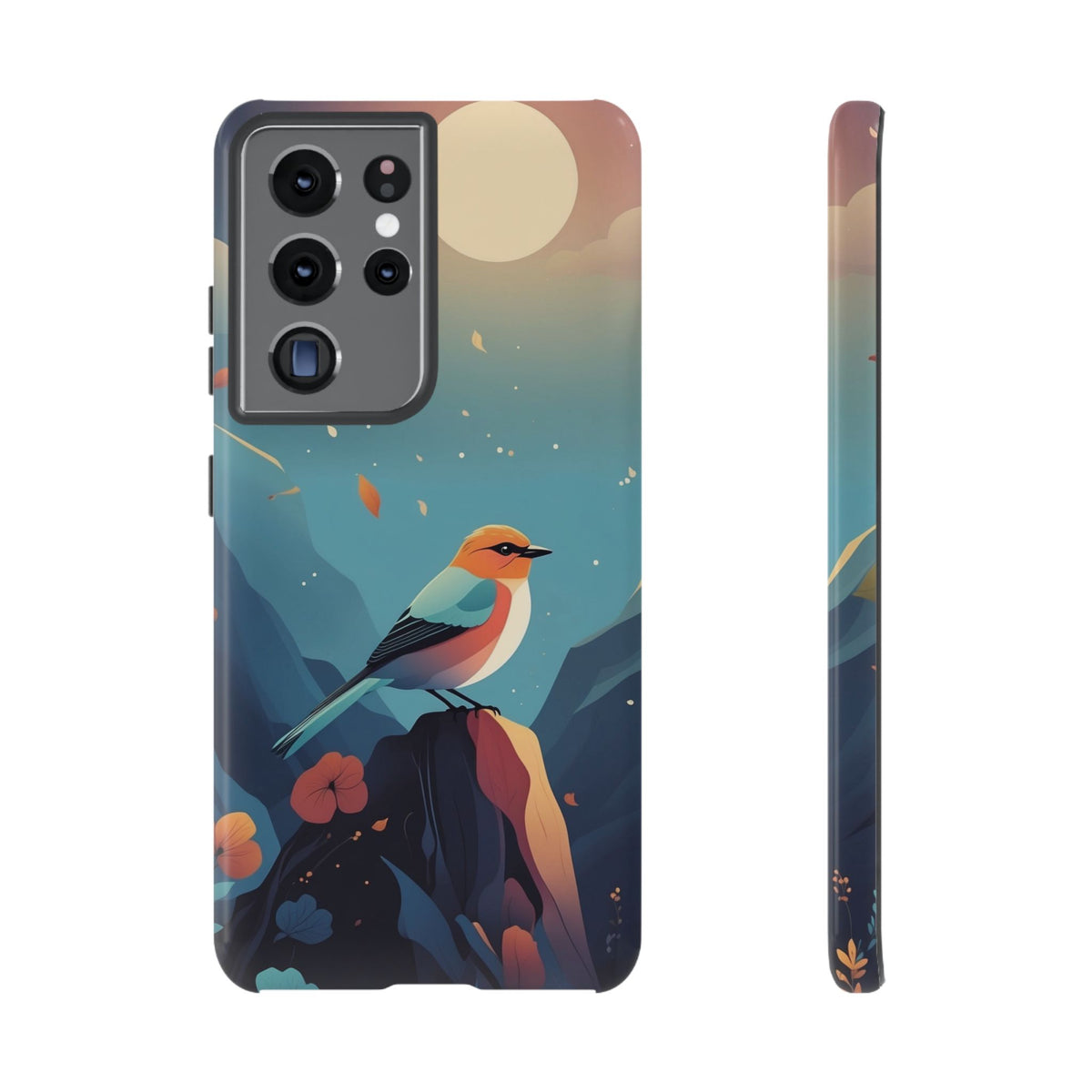 Stylised Bird Design Phone Case - Multicolor Phone Case - Samsung Galaxy S21 Ultra / Glossy
