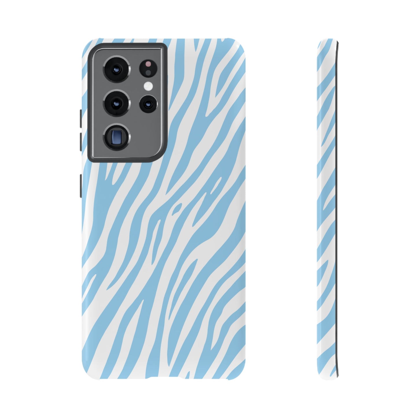 Sky Blue Tiger Print Phone Case