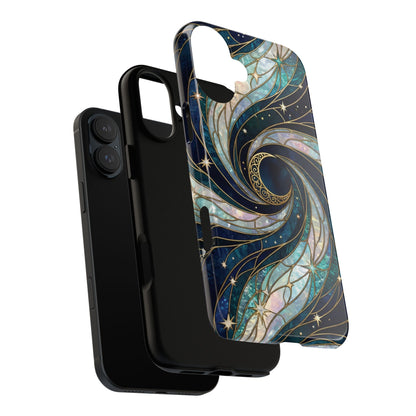 Elegant Navy & Teal Celestial Swirl Phone Case