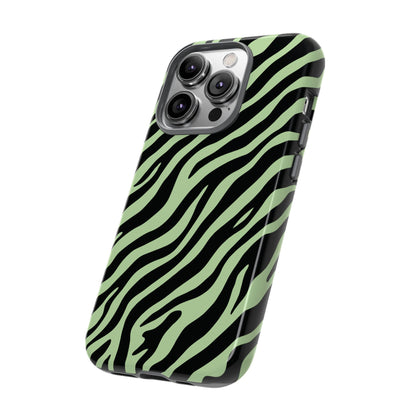 Stylish Mint Zebra Print Phone Case