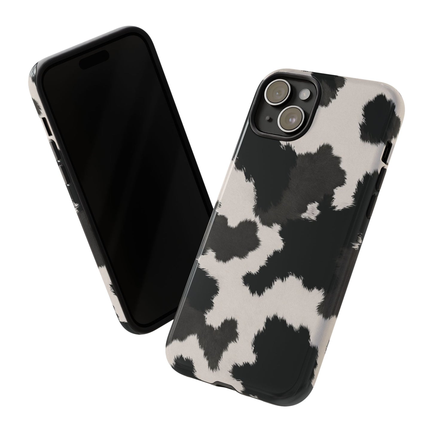 Modern Monochrome Cow Print Phone Case