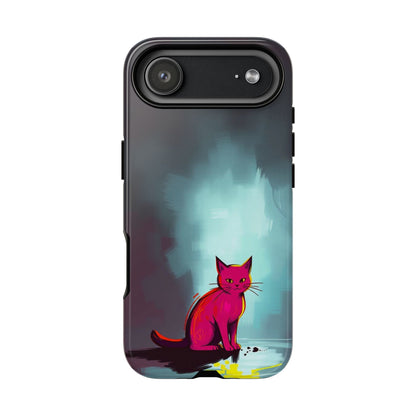 iPhone 17 Air / Glossy Phone Case - Pop Art Moody Cat Design Phone Case