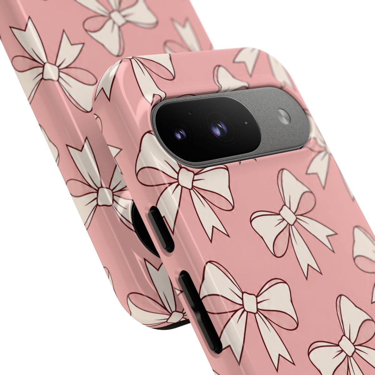 Chic Blush Pink Bow Pattern Phone Case