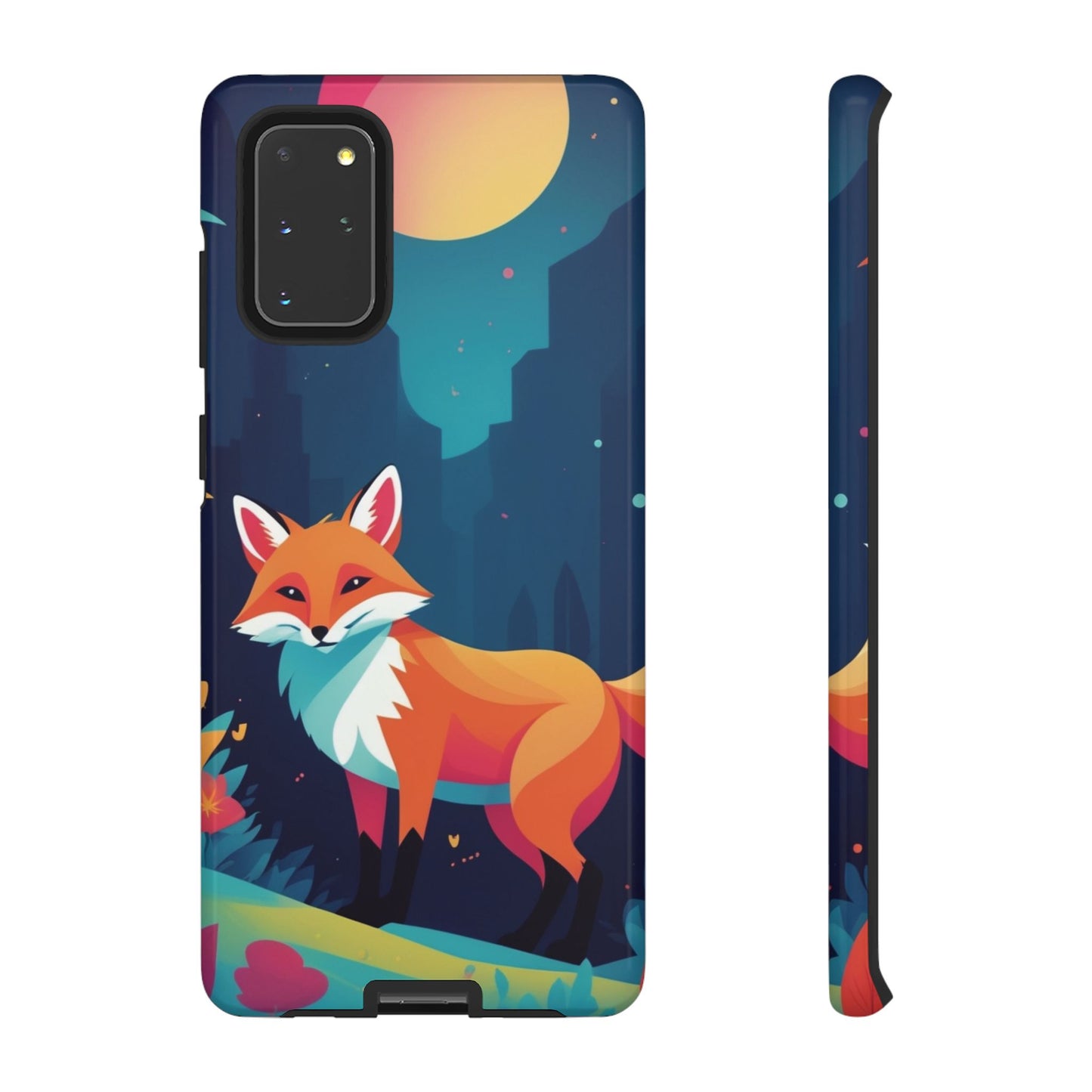 Samsung Galaxy S20+ / Glossy Phone Case - Stylised Fox Design Phone Case
