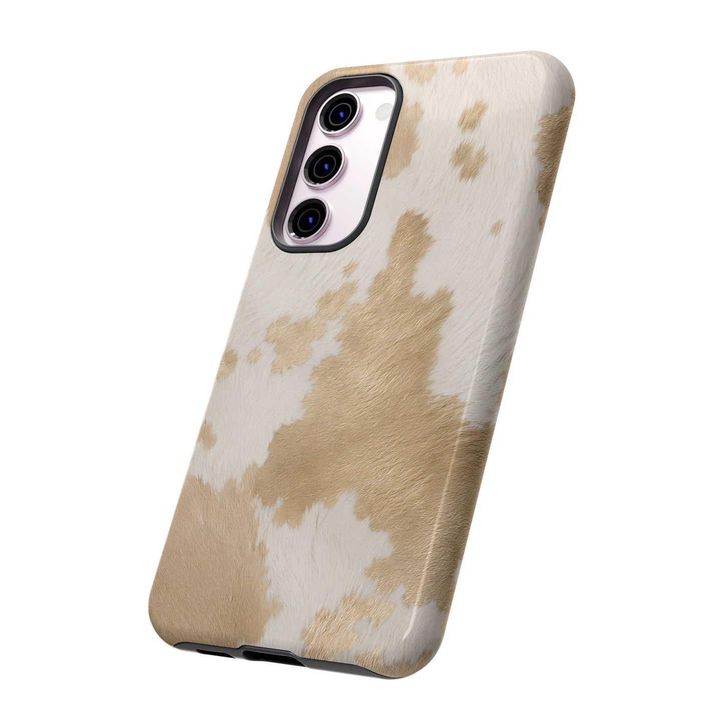 Elegant Champagne Cow Print Phone Case