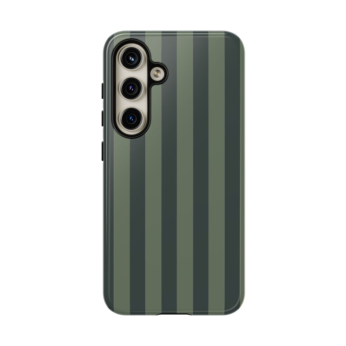 Dark Green Stripe Pattern Phone Case - Green Phone Case - Samsung Galaxy S24 / Glossy