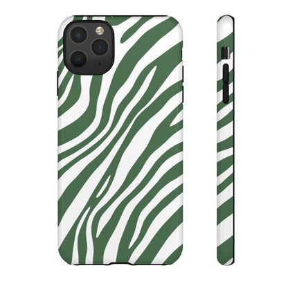 Modern Sage Zebra Print Phone Case