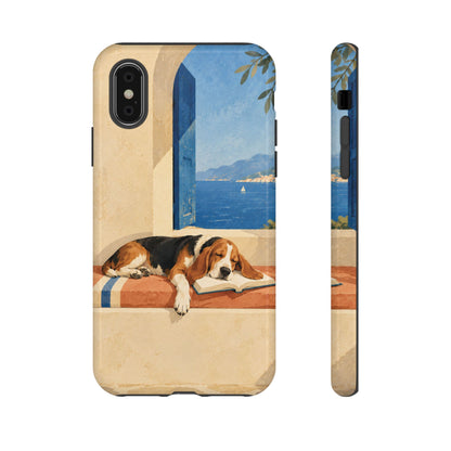 Basset Hound Unfinished Chapter Phone Case - Multicolor Phone Case - iPhone X / Glossy