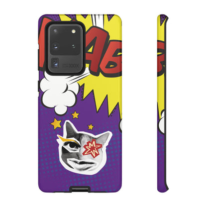 Bold Purple Pop Art Cat Phone Case - Purple Phone Case - Samsung Galaxy S20 Ultra / Glossy