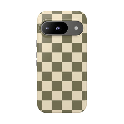 Green Checked Pattern Phone Case - Green Phone Case - Google Pixel 9 / Glossy