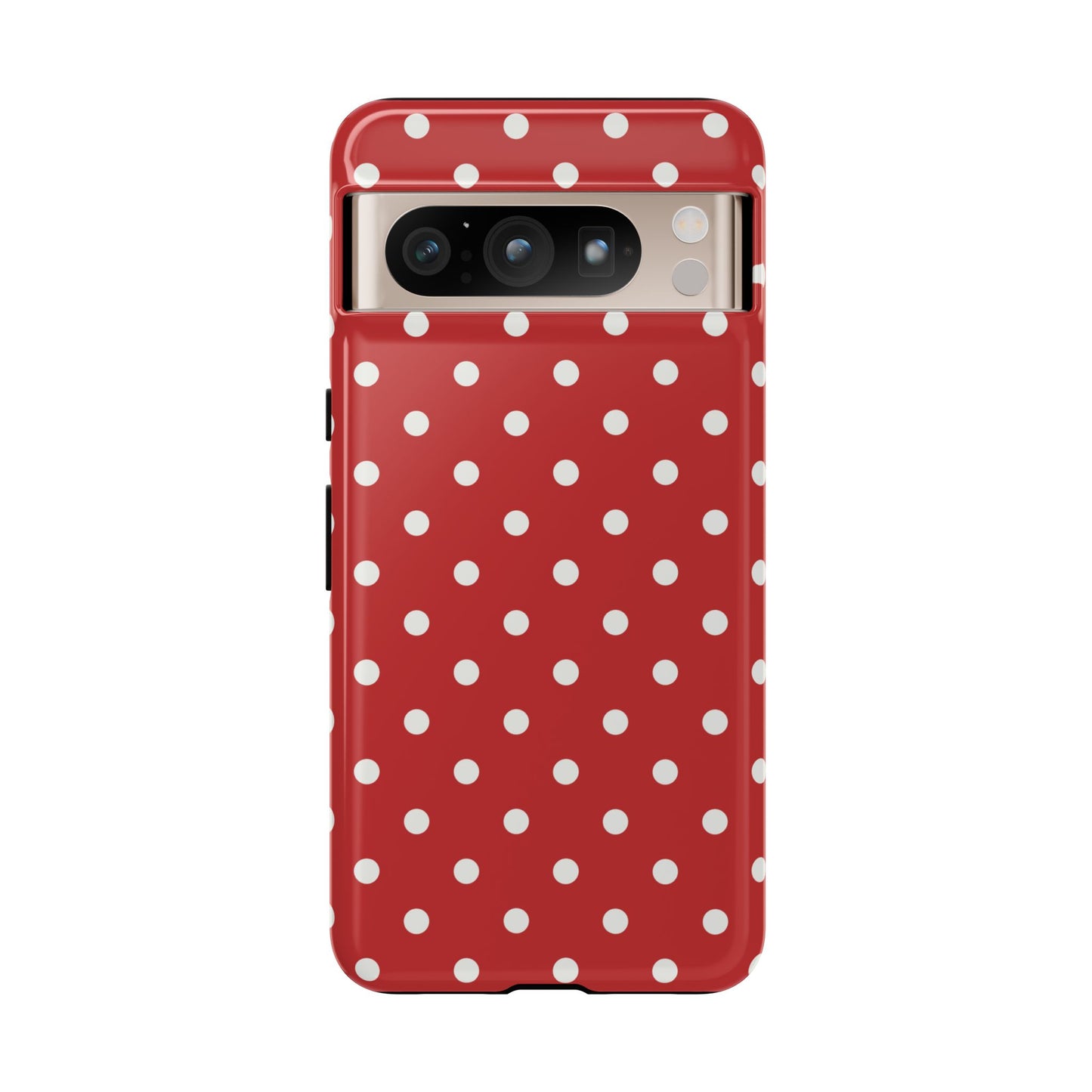 Red with White Dot Pattern Phone Case