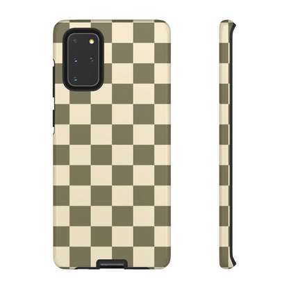 Green Checked Pattern Phone Case - Green Phone Case - Samsung Galaxy S20+ / Glossy