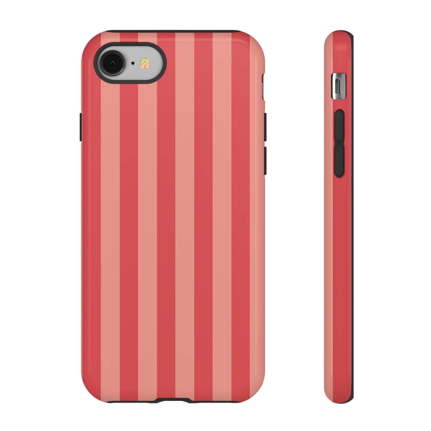 iPhone 8 / Glossy Phone Case - ’Light Pink Stripe Pattern’ Phone Case
