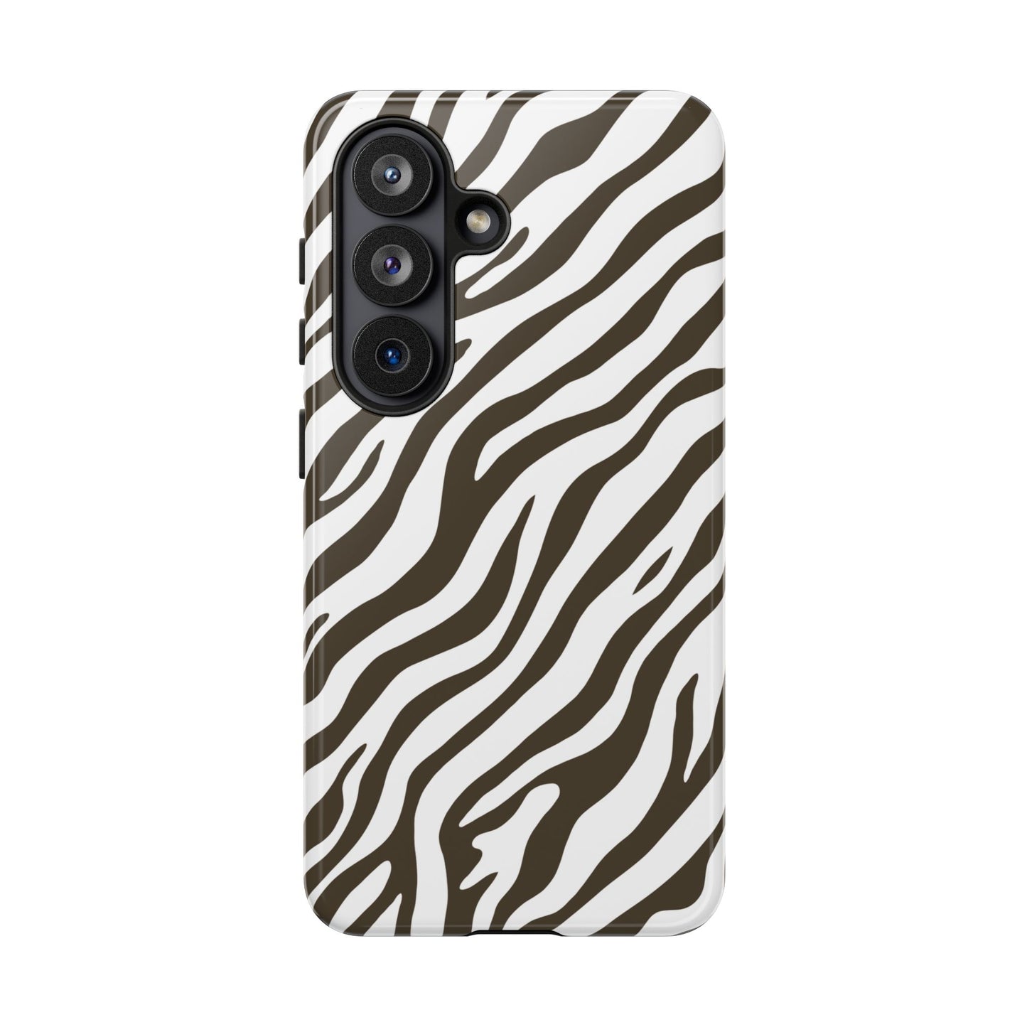 Stylish Mocha Zebra Print Phone Case