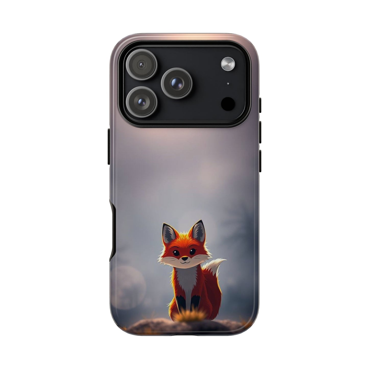 iPhone 17 Pro / Glossy Phone Case - Cute Gothic Fox Design Phone Case