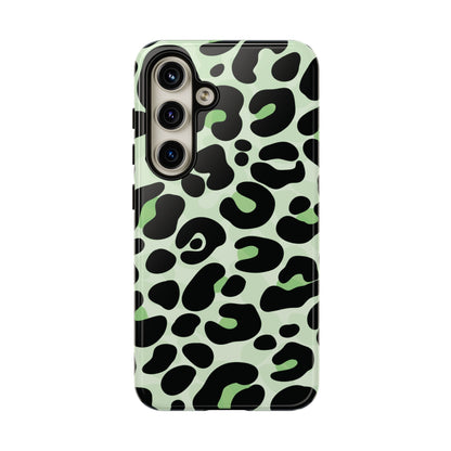 Chic Sage Leopard Print Phone Case