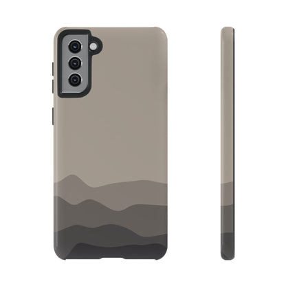 Beige Abstract Waves Protective Phone Case - Beige Phone Case - Samsung Galaxy S21 Plus / Glossy