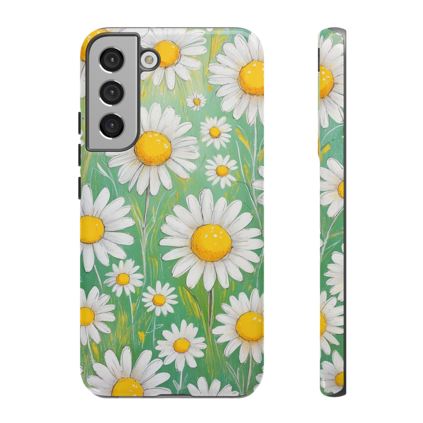 Samsung Galaxy S22 Plus / Glossy Phone Case - Daisies Floral Pattern 4 Phone Case