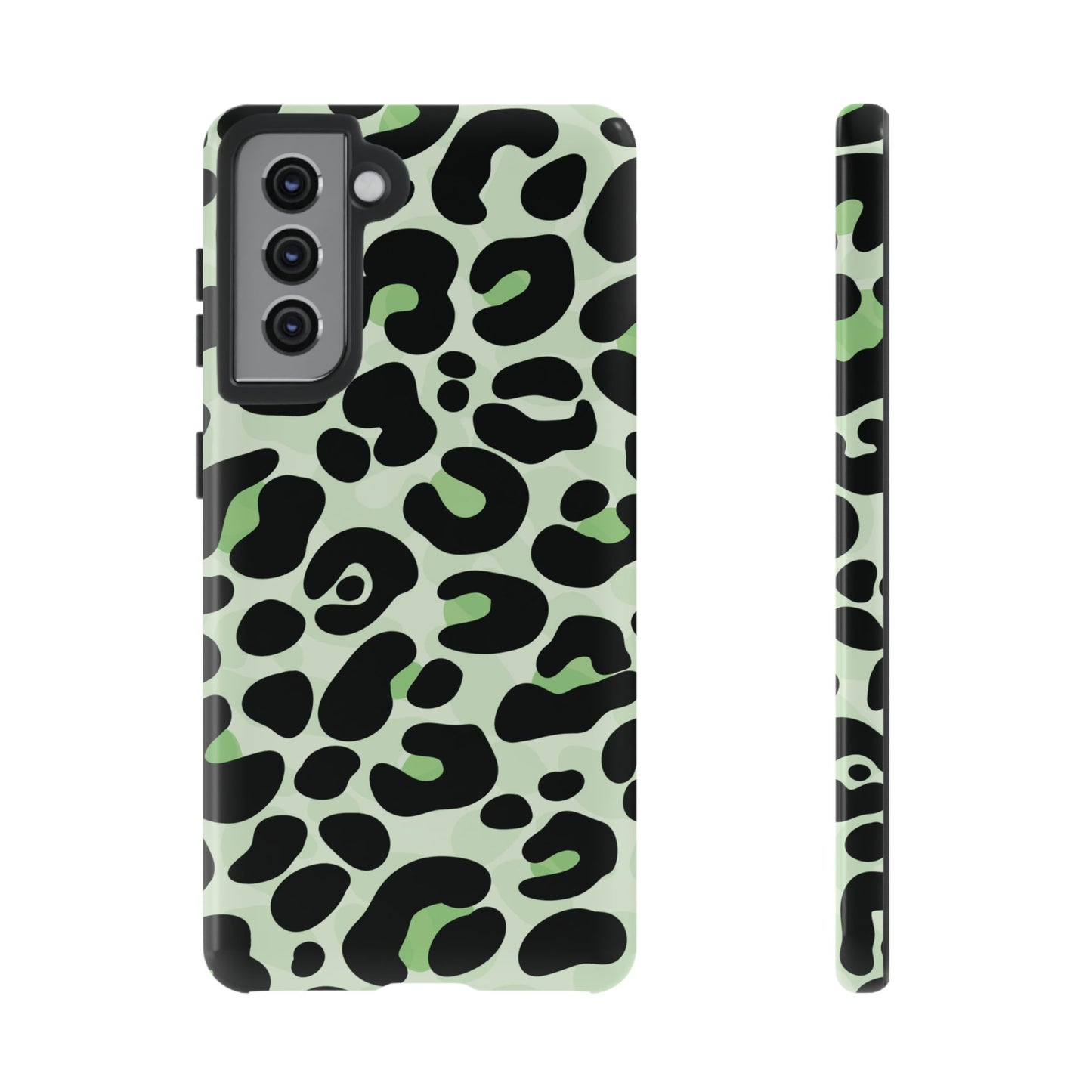 Chic Sage Leopard Print Phone Case