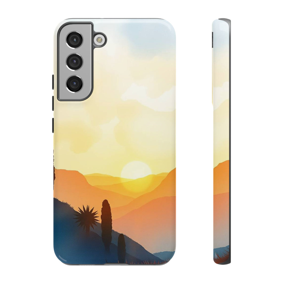 Watercolour Sunset Design Phone Case - Multicolor Phone Case - Samsung Galaxy S22 Plus / Glossy