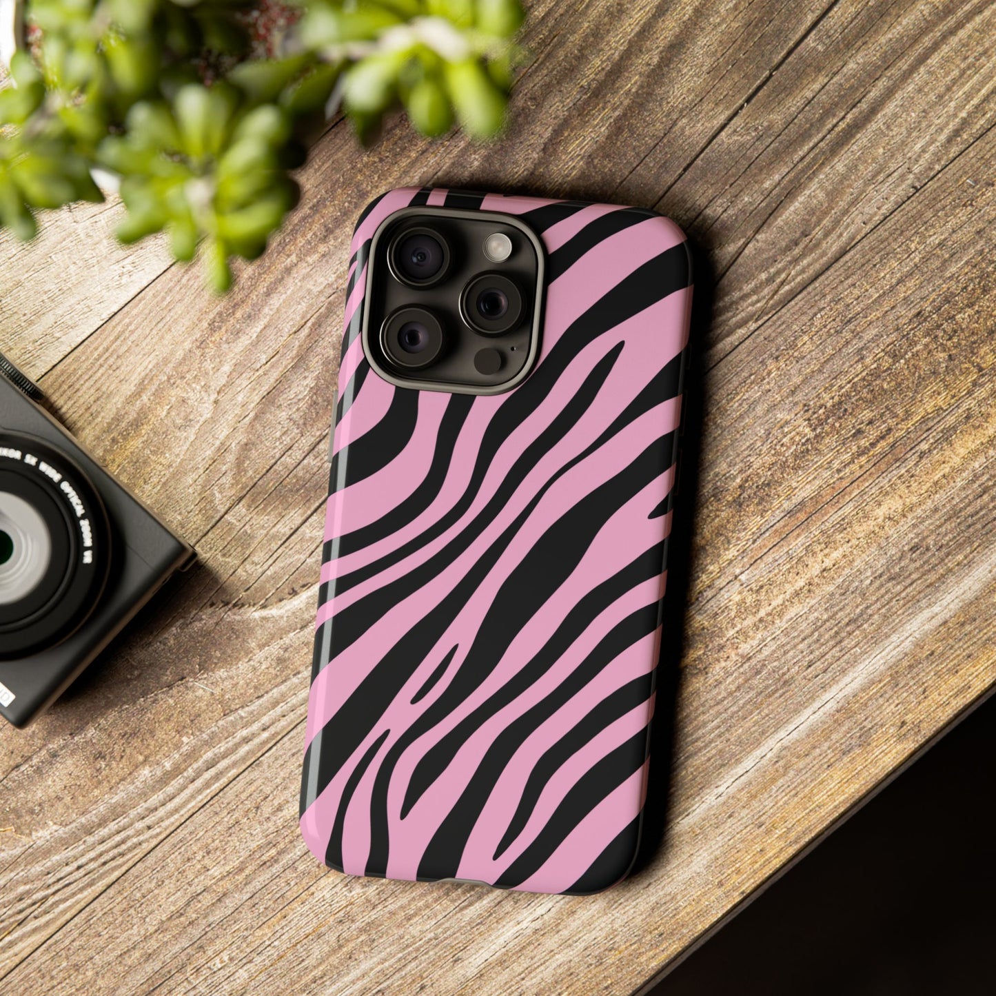 Modern Blush Zebra Print Phone Case