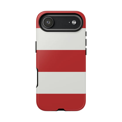 Red & White Horizontal Stripe Pattern Phone Case - Red Phone Case - iPhone 17 Air / Glossy