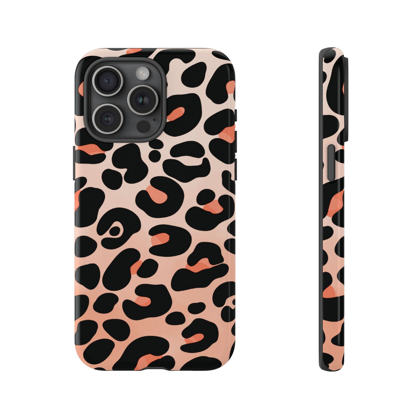 Elegant Peach Leopard Print Phone Case