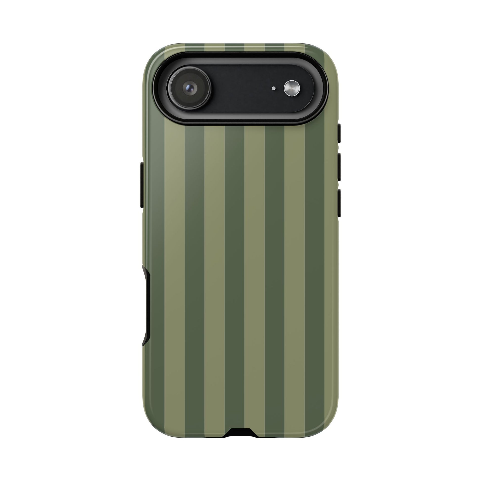 iPhone 17 Air / Glossy Phone Case - ’Green Stripe Pattern’ Phone Case