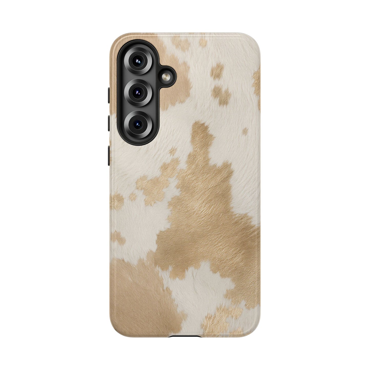 Elegant Champagne Cow Print Phone Case