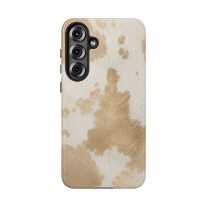 Elegant Champagne Cow Print Phone Case