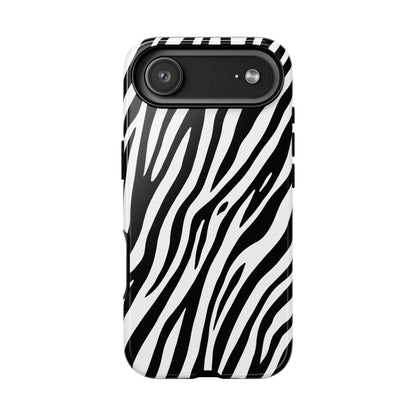 Monochrome Tiger Print Phone Case