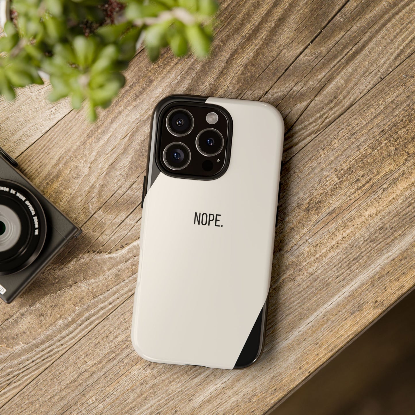Phone Case - Sassy Statement Case ’Nope’ in Black & White