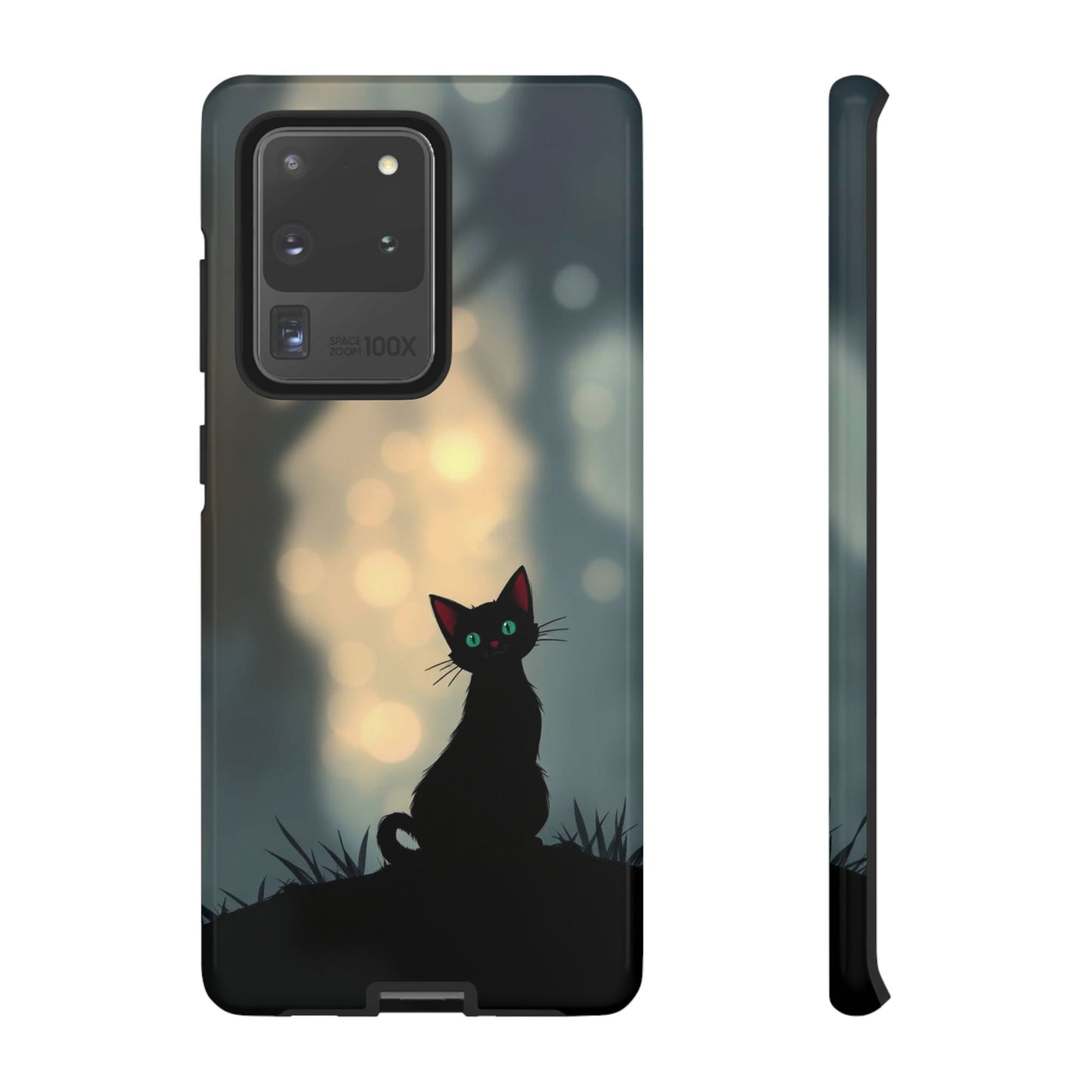 Samsung Galaxy S20 Ultra / Glossy Phone Case - Gothic Cat Design Phone Case