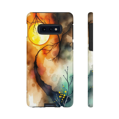 Samsung Galaxy S10E / Glossy Phone Case - Abstract Watercolour Gothic Scene Phone Case