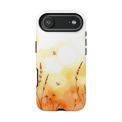 iPhone 17 Air / Glossy Phone Case - Boho Chic Watercolour Wildflower Pattern Phone Case