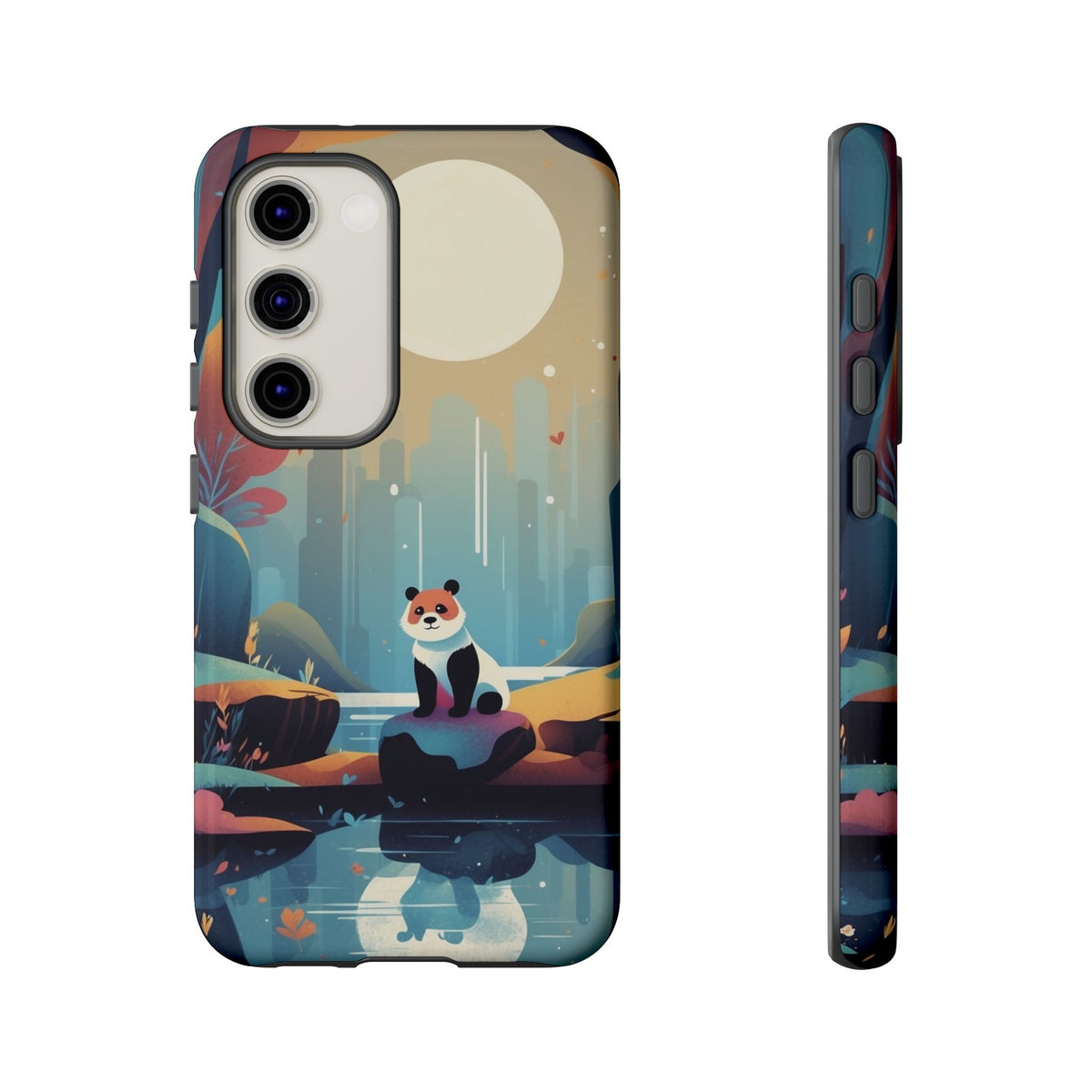 Stylised Panda Design Phone Case - Multicolor Phone Case - Samsung Galaxy S23 / Glossy