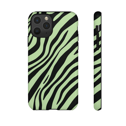 Modern Mint Zebra Print Phone Case