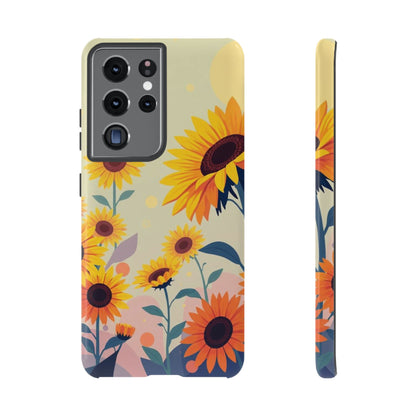 Modern Flat Sunflower Design Phone Case - Multicolor Phone Case - Samsung Galaxy S21 Ultra / Glossy