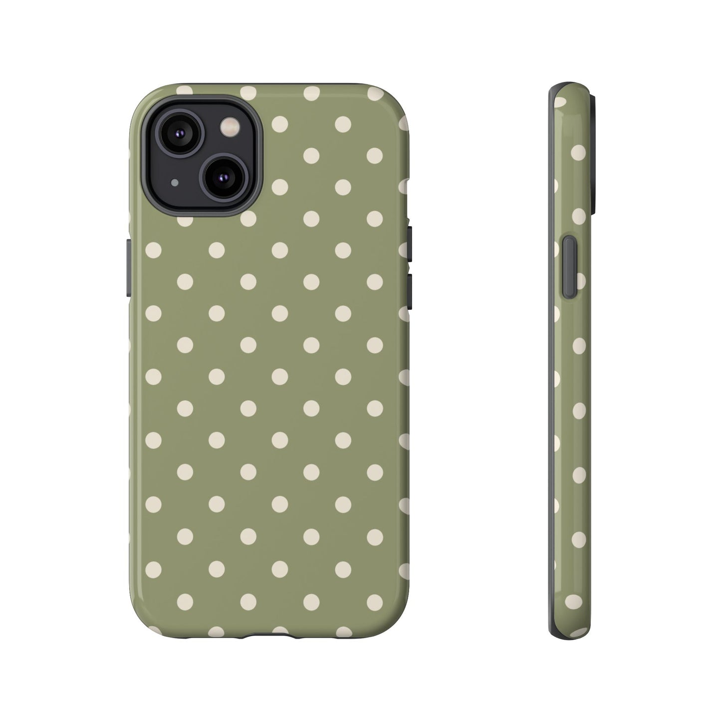 Green & White Dot Pattern Phone Case