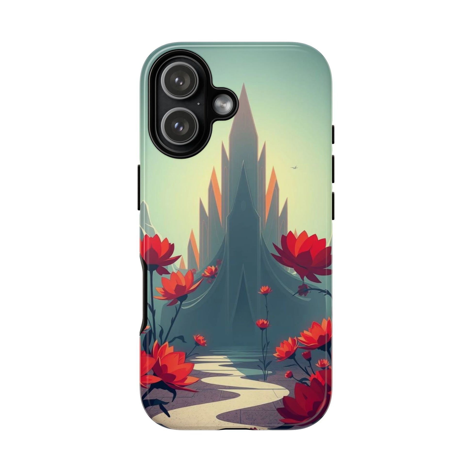 iPhone 17 / Glossy Phone Case - Gothic Alien Garden Design Phone Case