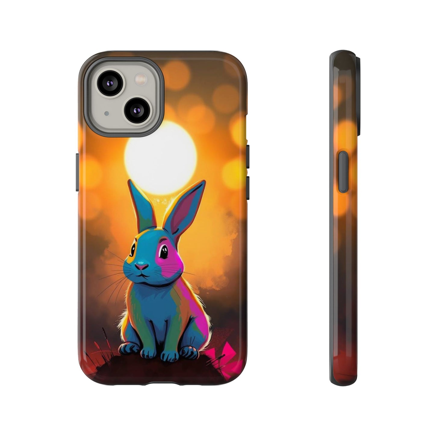 iPhone 14 / Glossy Phone Case - Pop Art Rabbit Design Phone Case