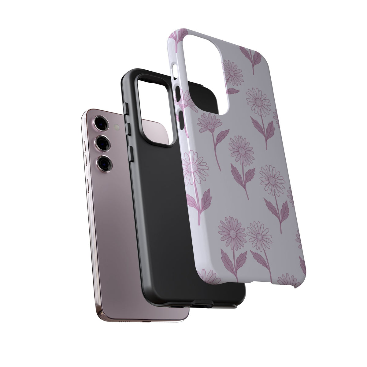 Pretty Lilac Daisy Pattern Phone Case