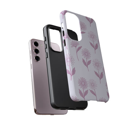 Pretty Lilac Daisy Pattern Phone Case