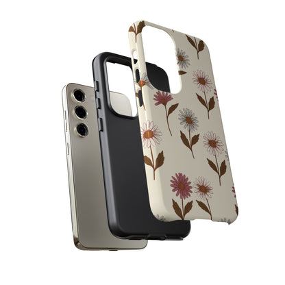 Pretty Cream & Rose Daisy Pattern Phone Case