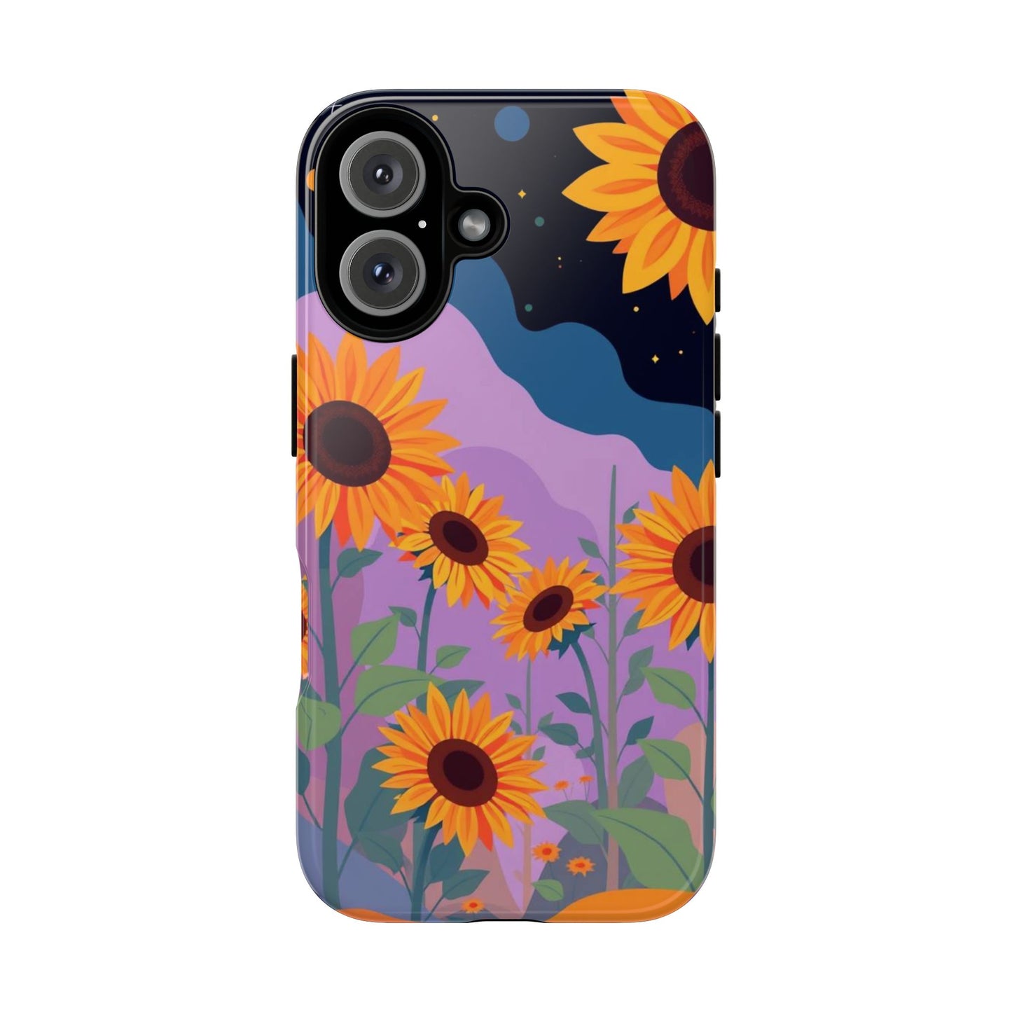 iPhone 16 / Glossy Phone Case - Surreal Sunflower Design Phone Case
