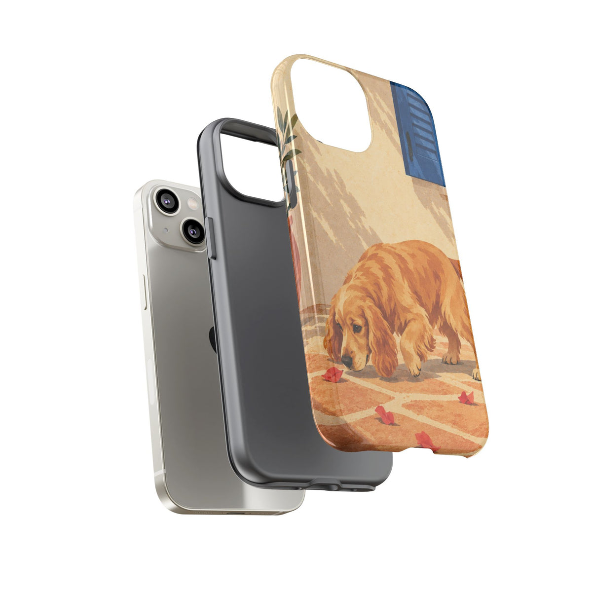 Cocker Spaniel Scent Trail Phone Case - Multicolor Phone Case